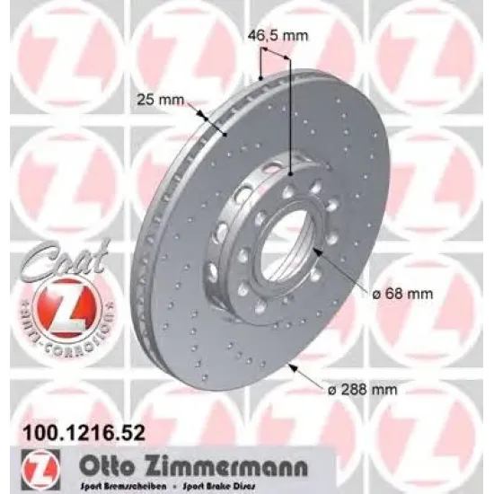 Disc Frana ZIMMERMANN 100.1216.52