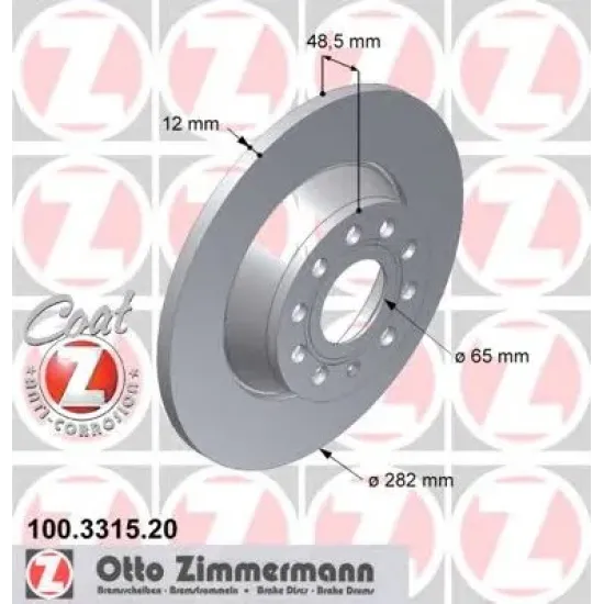 Disc Frana ZIMMERMANN 100.3315.20