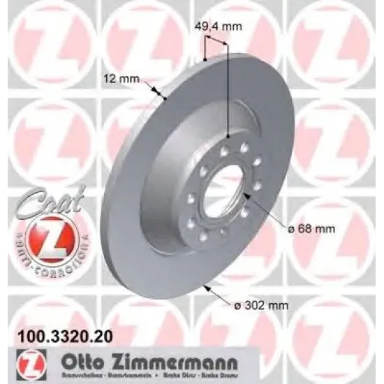 Disc Frana ZIMMERMANN 100.3320.20