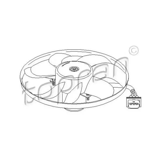 Ventilator, Radiator TOPRAN 107 704