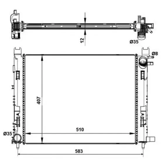 Racire Motor, Radiator