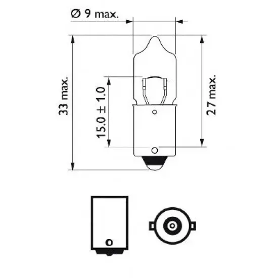 Lumini de Stationare, Lumini Interioare, Bec Incandescent, Lumina Citire, Bec, Bec PHILIPS 12023CP