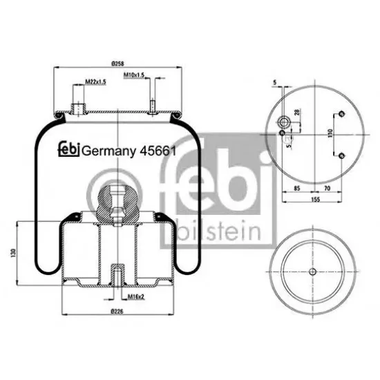 Suspensie Pneumatica, Burduf AIRTECH 120702AIR