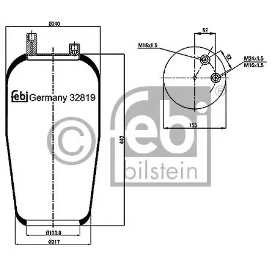 Suspensie Pneumatica, Burduf AIRTECH 122522AIR