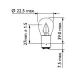 Lumina Aditionala Frana, Lampa Ceata Spate, Lampa Mers Inapoi, Bec Incandescent, Semnalizator, Lampa Frana, Bec PHILIPS 12401CP