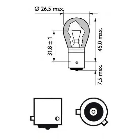 Bec Incandescent, Semnalizator, Bec PHILIPS 12496NAB2