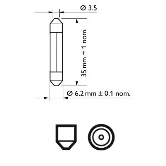 Lumina Securitate Usa, Iluminare Portbagaj, Lumini Interioare, Bec Incandescent, Lumina Portiera, Lumina Torpedou, Lumina Citire, Bec PHILIPS 12848CP