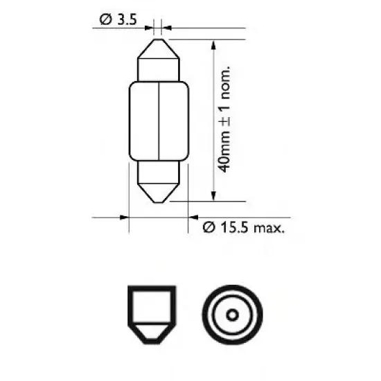 Iluminare Compartiment Motor, Iluminare Portbagaj, Lumini Interioare, Bec Incandescent, Bec PHILIPS 12850CP