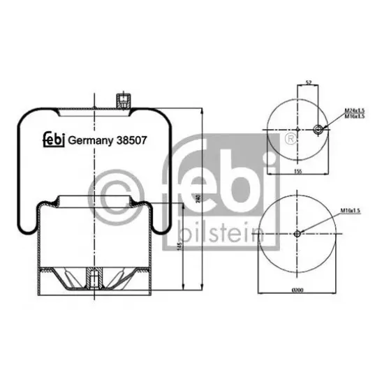 Suspensie Pneumatica, Burduf AIRTECH 130132AIR