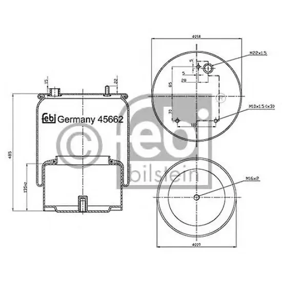 Suspensie Pneumatica, Burduf AIRTECH 130582AIR