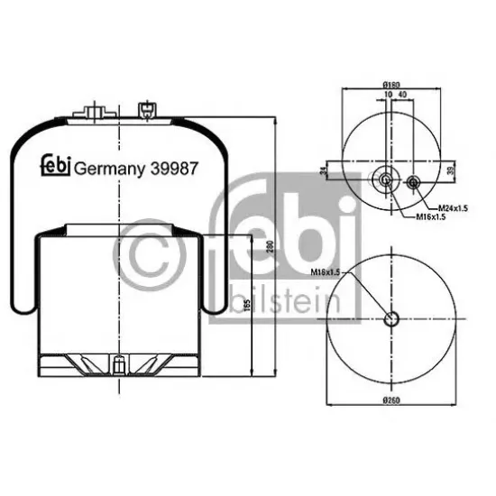 Suspensie Pneumatica, Burduf AIRTECH 135822AIR