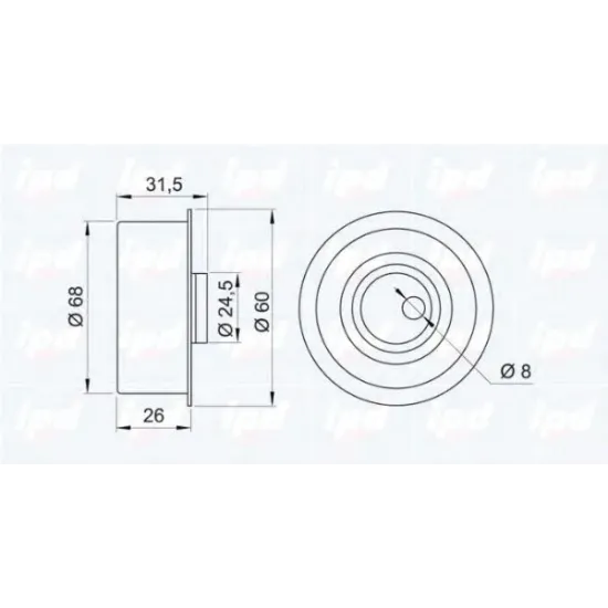 Curea Distributie, Rola Intinzator IPD 14-0597