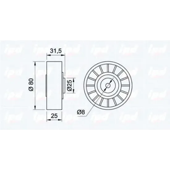 Rola Ghidare / Conducere, Curea Transmisie, Rola Intinzator IPD 14-0674