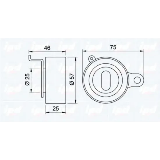 Curea Distributie, Rola Intinzator IPD 14-0800