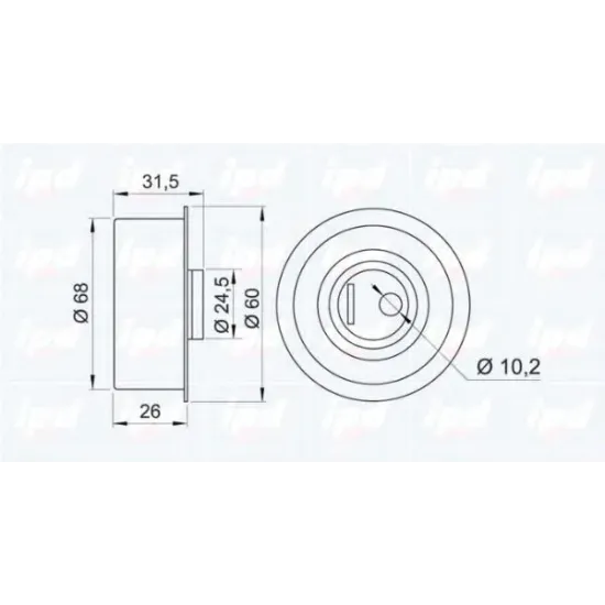 Curea Distributie, Rola Intinzator IPD 15-0572