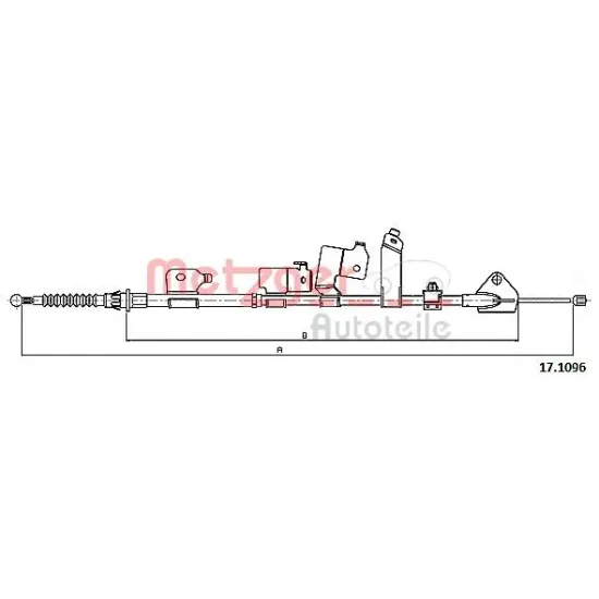 Frana de Parcare, Cablu METZGER 17.1096