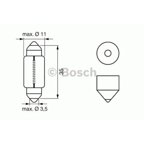 Iluminare Demarcare / Avertizare, Iluminare Numar Circulatie, Lumini de Stationare, Lampa Mers Inapoi, Lumini Interioare, Proiector Ceata, Bec, Bec BOSCH 1 987 302 211