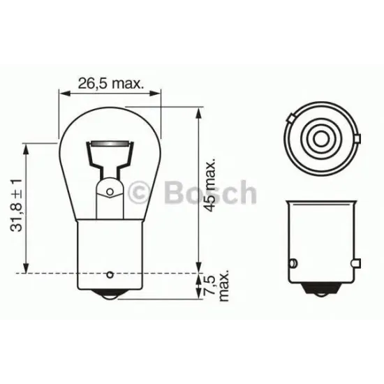 Lampa Ceata Spate, Proiector Ceata, Semnalizator, Lampa Frana, Bec BOSCH 1 987 302 213