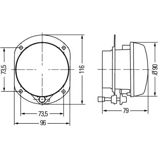 Proiector Ceata HELLA 1N0 008 582-001