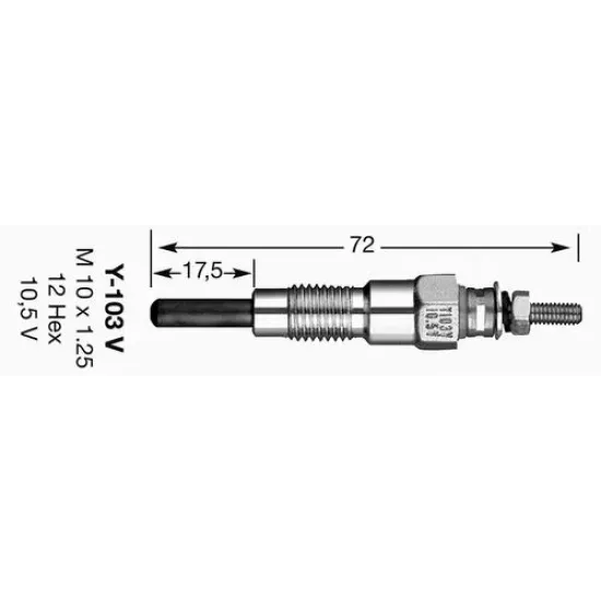 Bujie Incandescenta NGK 2031