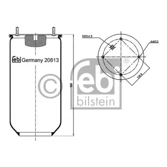 Suspensie Pneumatica, Burduf FEBI BILSTEIN 20813