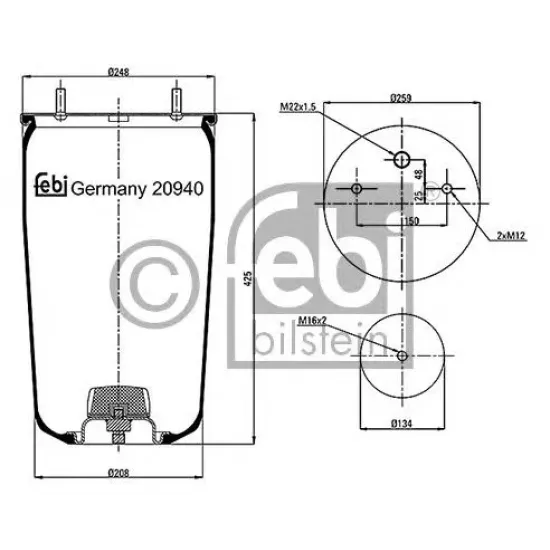 Suspensie Pneumatica, Burduf FEBI BILSTEIN 20940