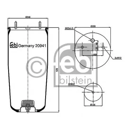 Suspensie Pneumatica, Burduf FEBI BILSTEIN 20941