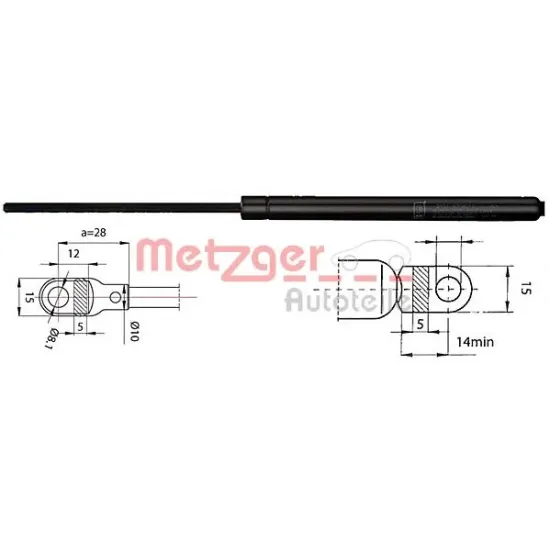 Amortizor Portbagaj METZGER 2110284