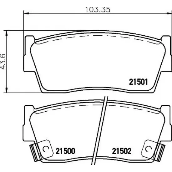 Set Placute Frana, Frana Disc TEXTAR 2150001