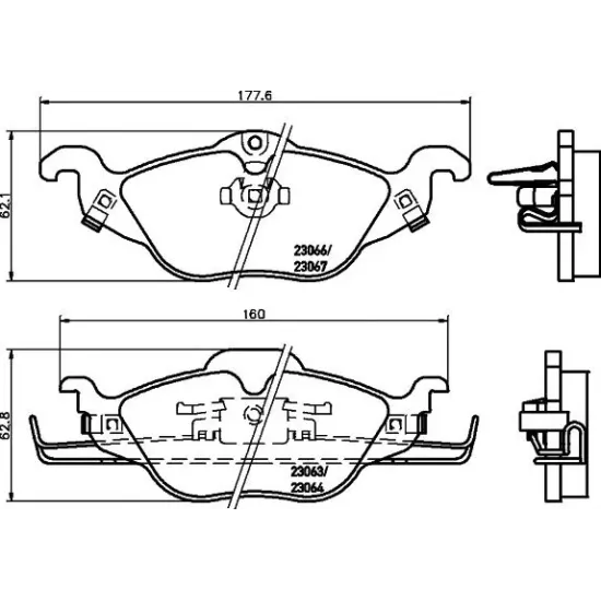 Set Placute Frana, Frana Disc TEXTAR 2306302