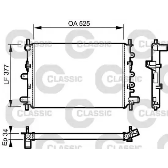 Racire Motor, Radiator VALEO 230856