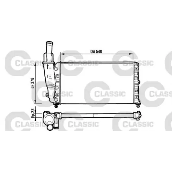 Racire Motor, Radiator VALEO 231562