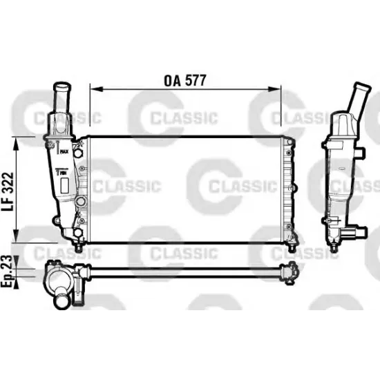 Racire Motor, Radiator VALEO 232705