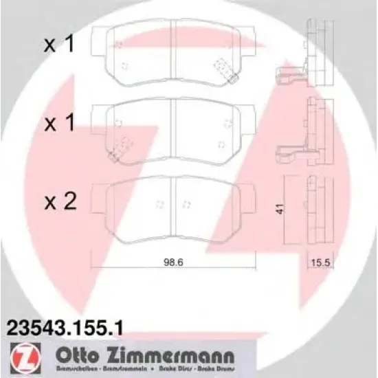 Set Placute Frana, Frana Disc ZIMMERMANN 23543.155.1