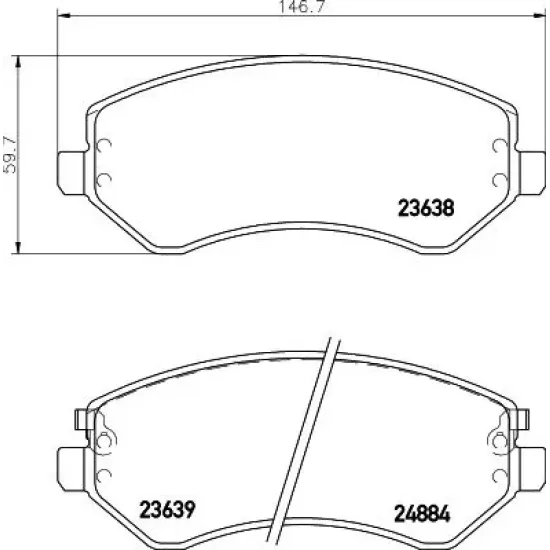 Set Placute Frana, Frana Disc TEXTAR 2363801