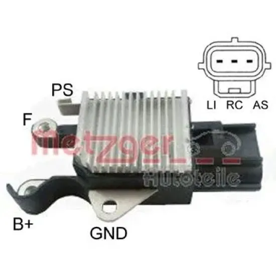 Alternator, Regulator METZGER 2390033