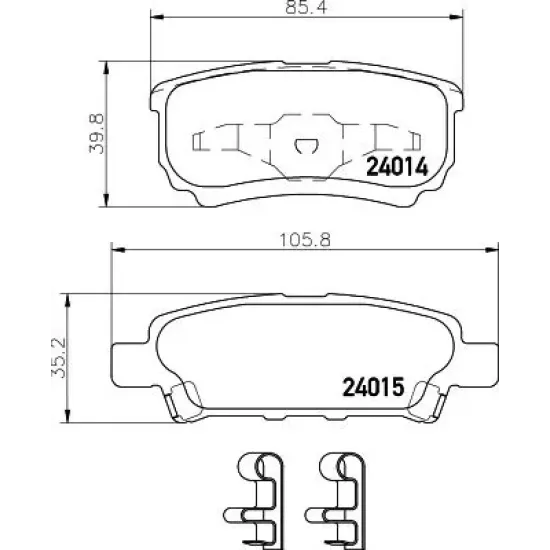 Set Placute Frana, Frana Disc TEXTAR 2401401