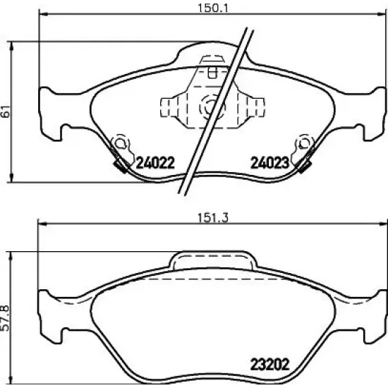 Set Placute Frana, Frana Disc TEXTAR 2402201