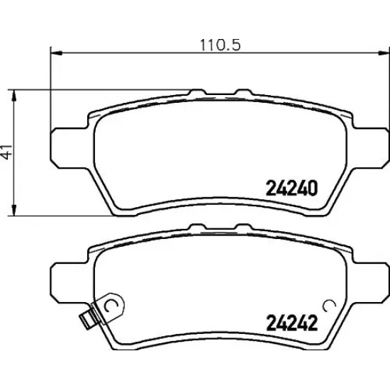 Set Placute Frana, Frana Disc TEXTAR 2424001