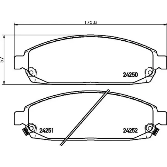 Set Placute Frana, Frana Disc TEXTAR 2425001