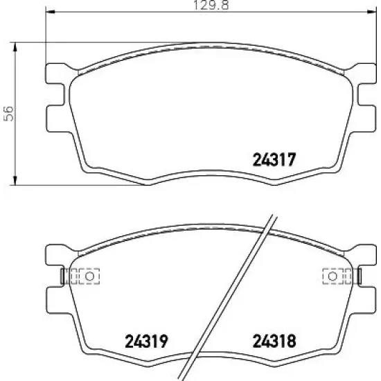 Set Placute Frana, Frana Disc TEXTAR 2431701