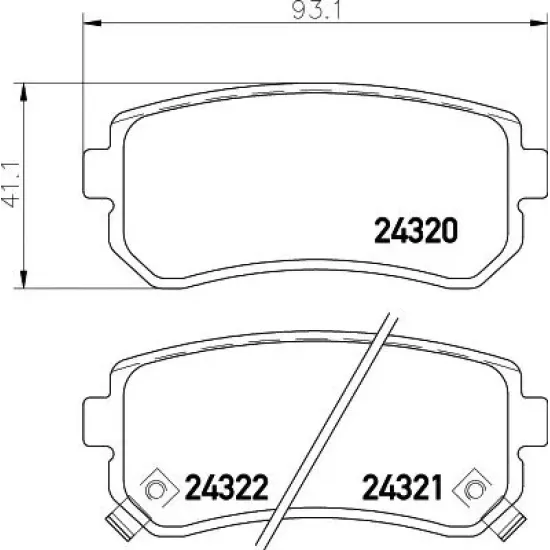 Set Placute Frana, Frana Disc TEXTAR 2432001