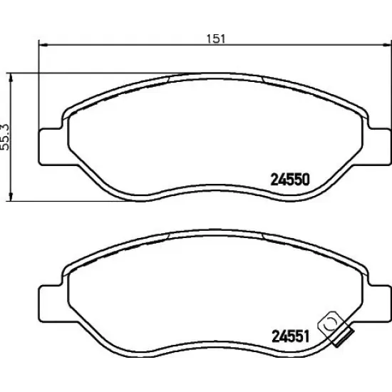 Set Placute Frana, Frana Disc TEXTAR 2455001