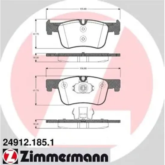 Set Placute Frana, Frana Disc ZIMMERMANN 24912.185.1