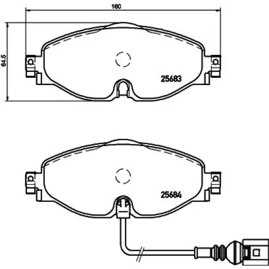 Set Placute Frana, Frana Disc TEXTAR 2568301