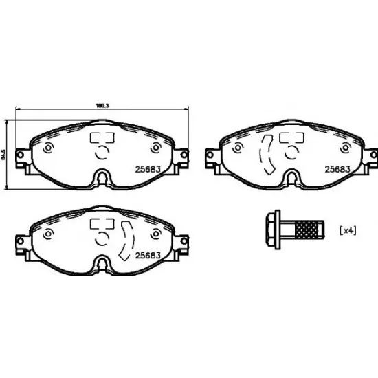 Set Placute Frana, Frana Disc TEXTAR 2568303