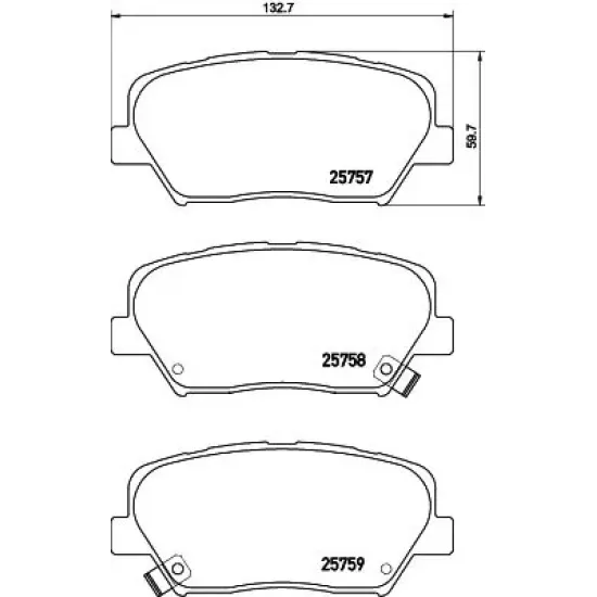 Set Placute Frana, Frana Disc TEXTAR 2575701