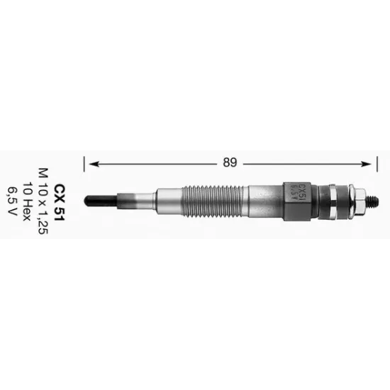 Bujie Incandescenta NGK 2896