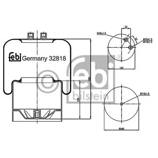 Suspensie Pneumatica, Burduf FEBI BILSTEIN 32818