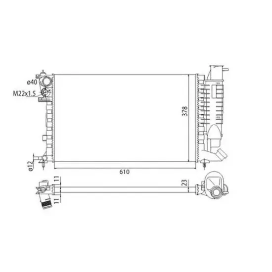 Racire Motor, Radiator MAGNETI MARELLI 350213311003